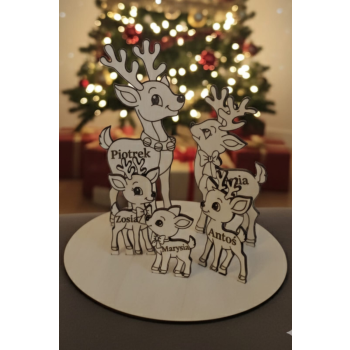 Świąteczna ozdoba- Rodzina reniferów